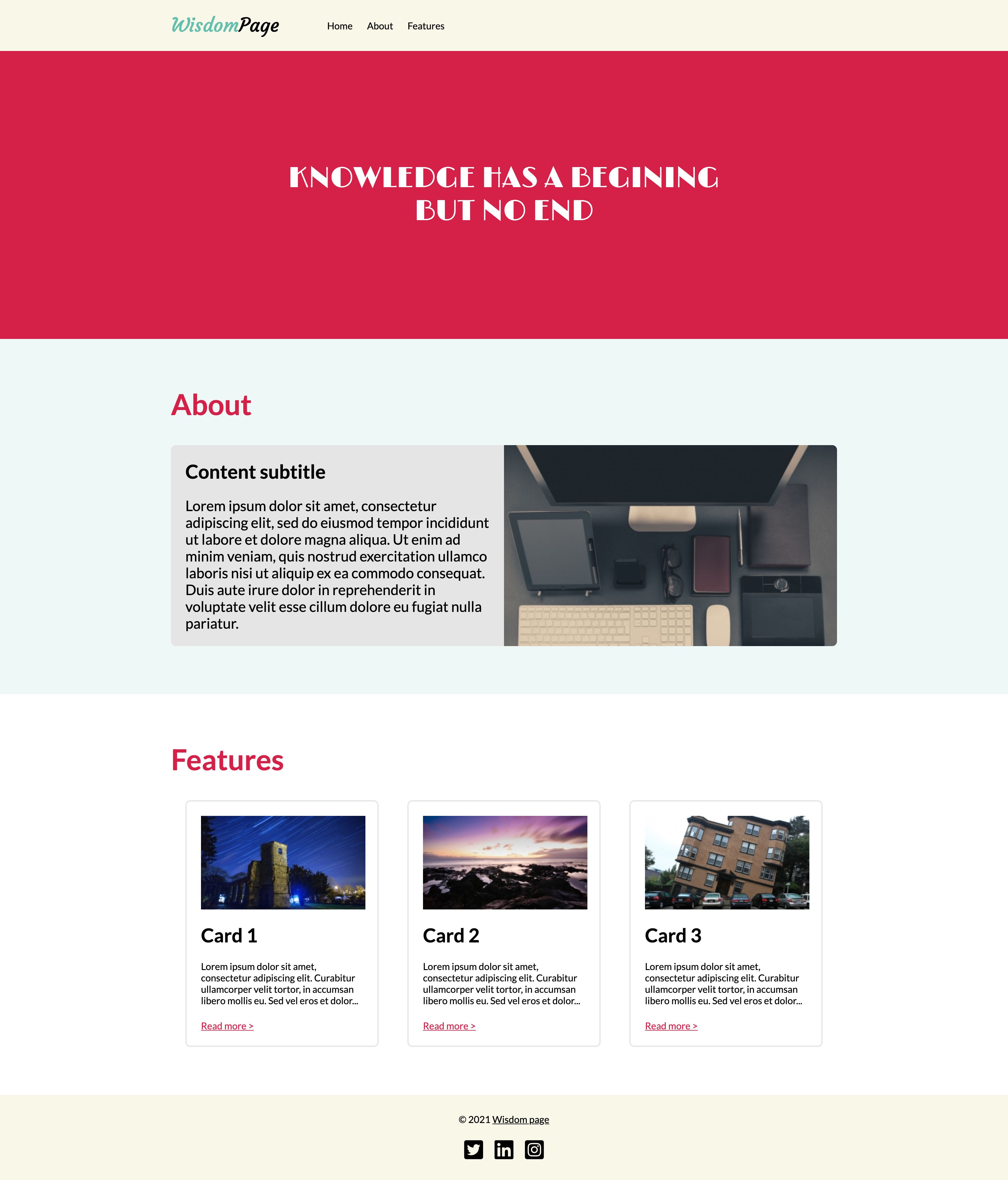 wisdom page